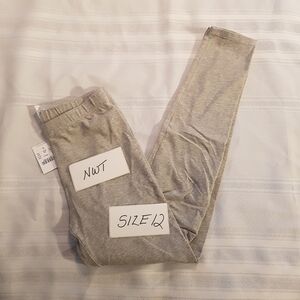 Crewcuts girls size 12 grey leggings new